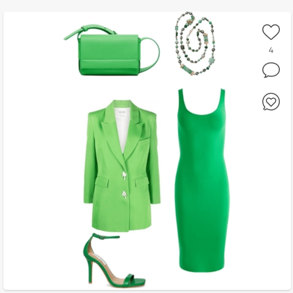 Alice + Olivia Darian green stretch-knit midi dress Size Large NWOT - Picture 12 of 16